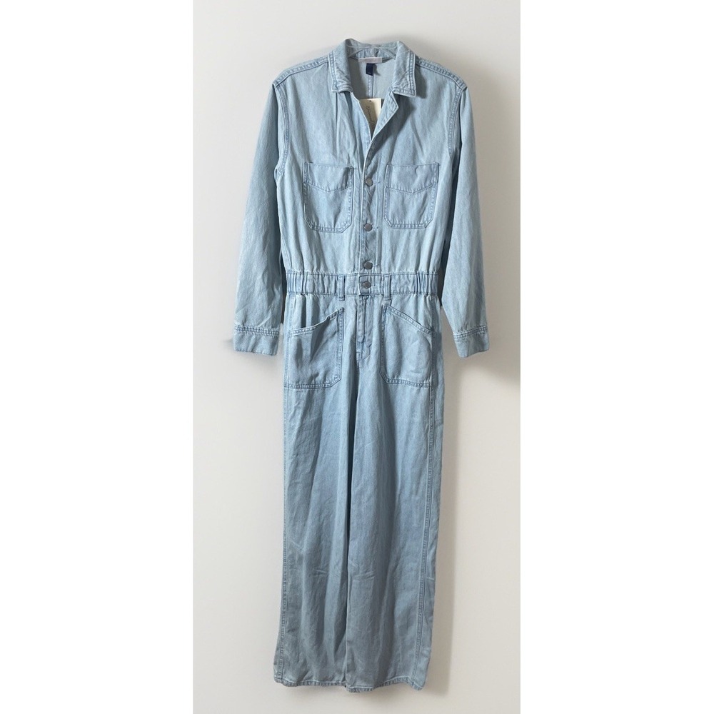 Universal Thread Women Long Sleeve Utility Baggy Denim Jumpsuit Size 4